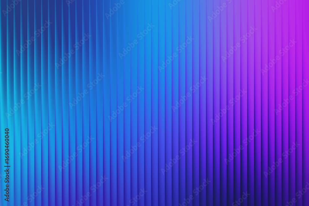 Poster vibrant abstract background with a vertical ribbed texture illuminated by a gradient of electric blu