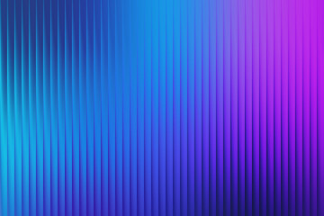 Vibrant abstract background with a vertical ribbed texture illuminated by a gradient of electric blue to bright purple light