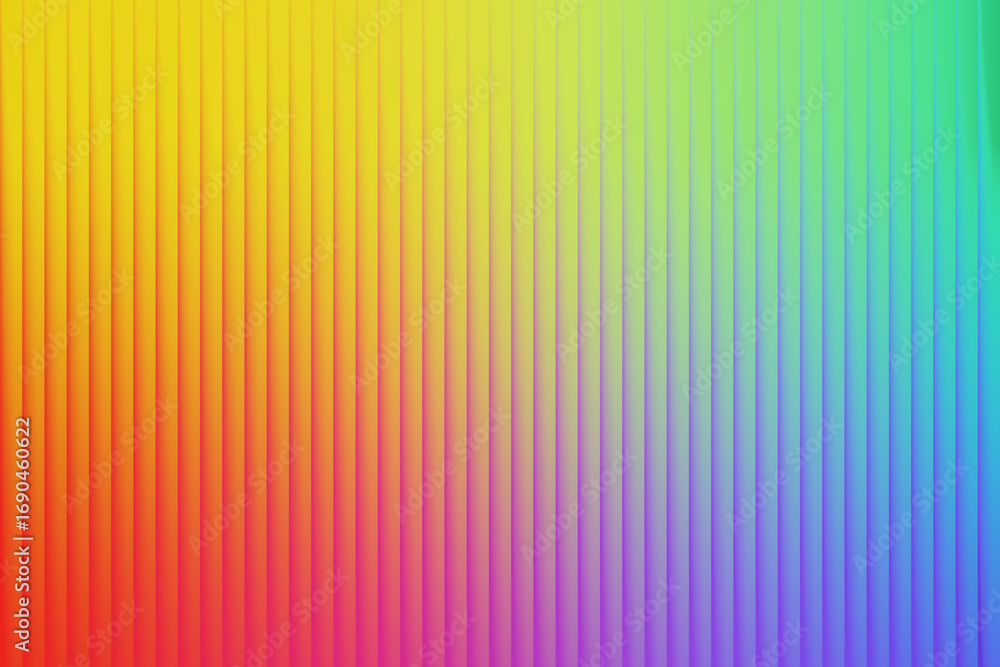 Poster vibrant rainbow gradient background with vertical ribbed texture, showcasing a spectrum of colors in