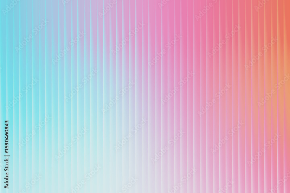 Poster abstract background with vertical lines and a gradient of pink, blue, and orange colors, creating a 