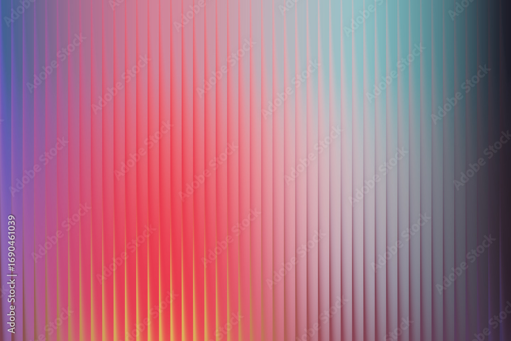 Poster abstract backdrop with a vertical ribbed pattern and a vivid gradient transitioning from red and pin