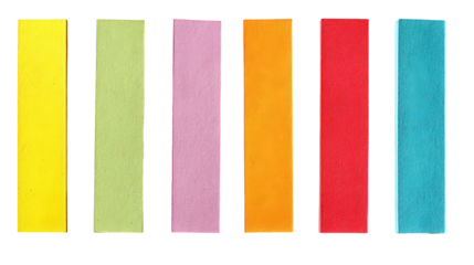 Colorful Vertical Rectangles on Transparent Background