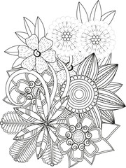 Abstract geometric design with bold colors and text elements