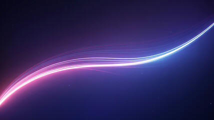 Fototapeta premium Abstract Futuristic Light Trail on a Dark Cosmic Background with Swirling Nebula Effects