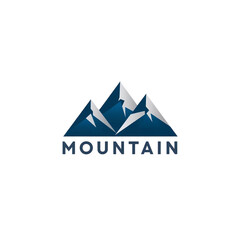 Premium Minimalist Mountain Logo – Elegant Geometric Vector Design - transparent background