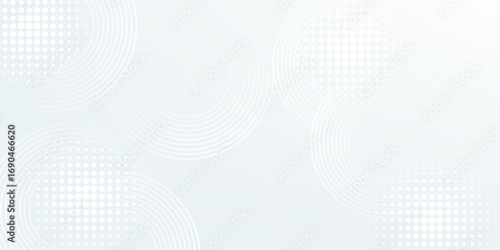 Poster white rectangle white abstract background. modern circle lines pattern. futuristic concept. minimal 