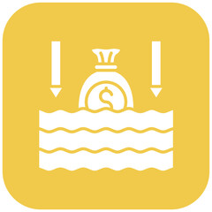 Money drowning Icon