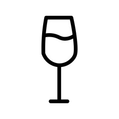 wine glass line icon