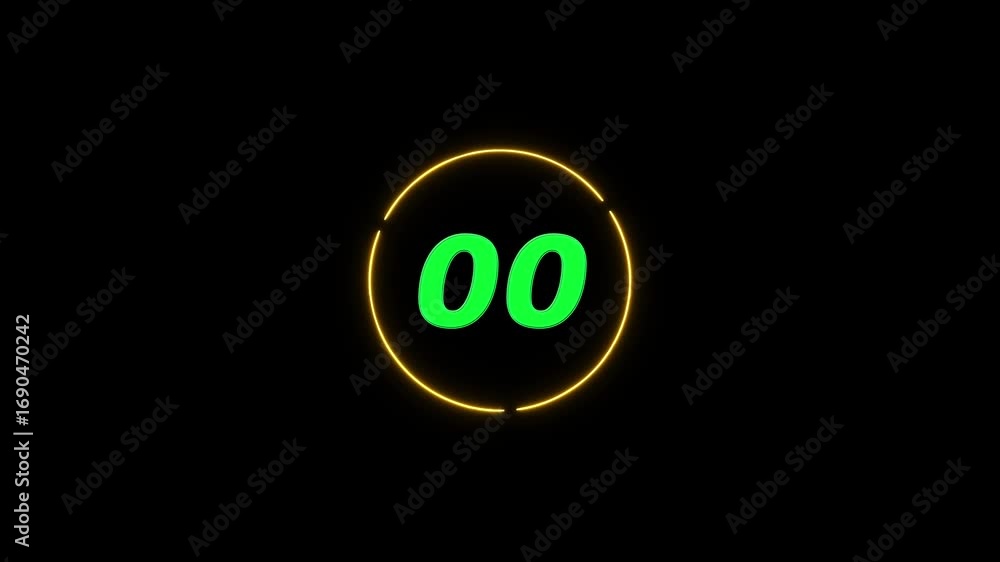 Aufkleber countdown from 5 to 0 ,countdown video of 5 seconds to 0 second. countdown animation from 5 to 0 sec