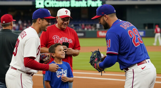 Baseball Fan's Delight Meeting Favorite Players at Citizens Bank Park