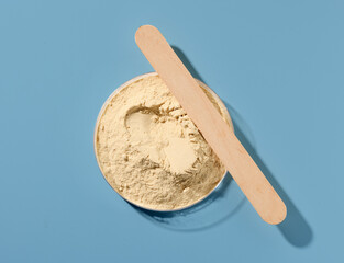 protein powder in medical round container