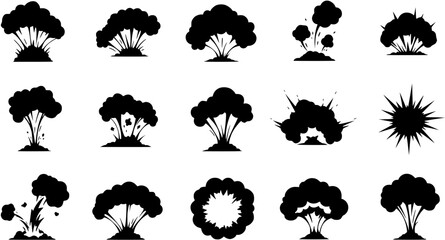Explosion clean simple icon silhouette