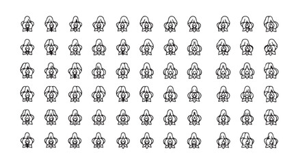 Collection of abstract human figures in a unique artistic silhouette style