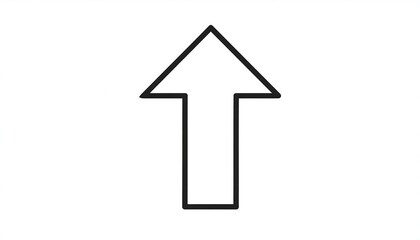 Fototapeta premium Simple upward arrow graphic
