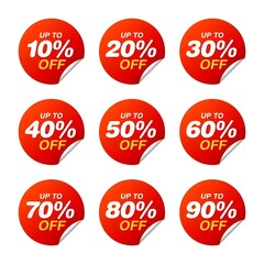 set of discount labels