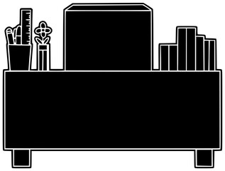 education illustration library silhouette bookshelf logo literature icon book outline school bookcase study knowledge read shelf collection day bookstore shape home vector graphic background