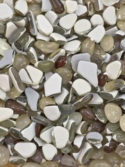 Clear White Frosted Glass Pebble Fragments
