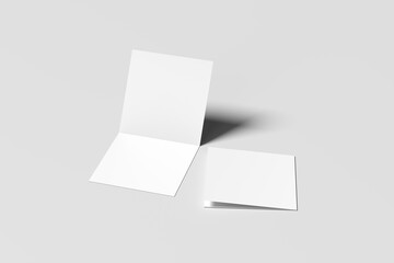 Bi-fold vertical landscape brochure or invitation sample 