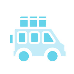 van car travel duotone icon