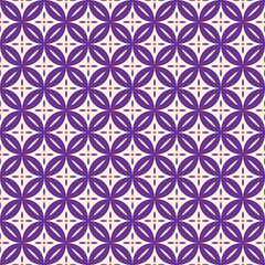 Retro vector seamless floral pattern with purple, pink, and blue flowers, a perfect vintage textile wallpaper decoration