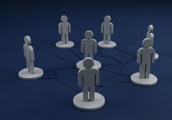 Obraz premium Abstract human figures representing teamwork and collaboration concepts