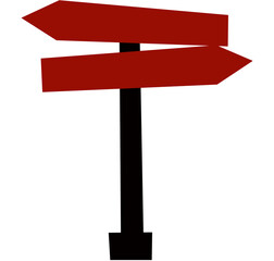 blank direction road sign on white background

