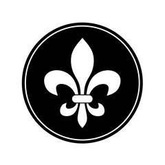 fleur de lis symbol vector on white background © Nendah