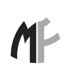 Modern Creative MF Logo Design. Letter MF Icon for any Business and Company