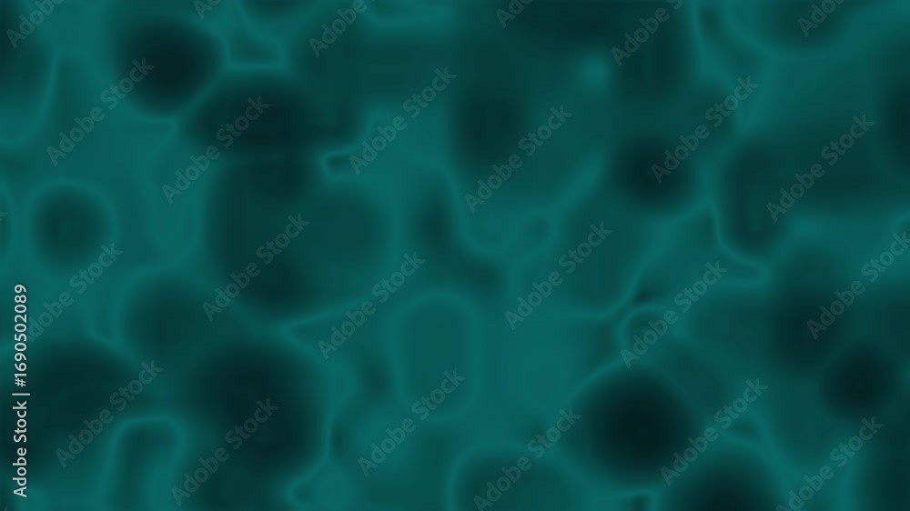 Poster teal morphing organic shapes create a mesmerizing motion background. the seamless gradient animation