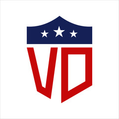 Patriotic VD Logo Design. Letter VD Patriotic American Logo Design for Political Campaign and any USA Event.