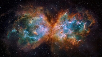 Fototapeta premium Colorful nebula space background