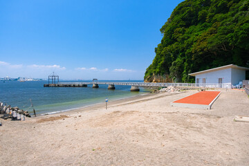 神奈川県横須賀市の無人島 猿島にあるビーチ、猿島海水浴場