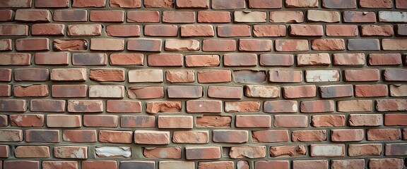 Fototapeta premium Intricate brickwork, rich texture, varied hues, aged beauty, architecture, block