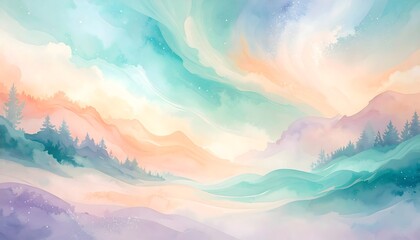 Pastel Aurora Flow. Abstract Pastel Background