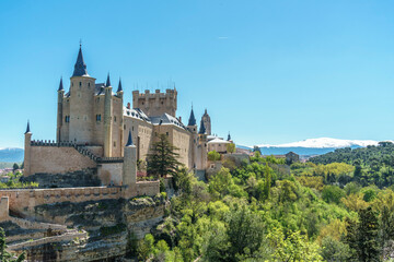 Vista del alcalzar de Segovia desde el mirador
