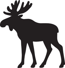 Majestic moose illustration in vibrant colors