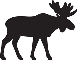 Majestic moose illustration in cmyk colors