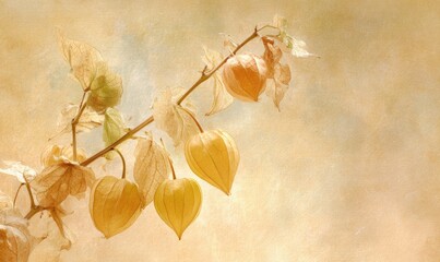 A branch with yellow flowers on it