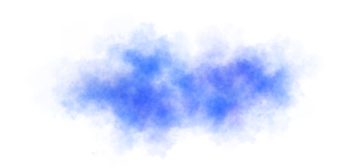 Abstract blue smoke cloud on transparent background, ideal for experimental mockup templates or striking visual effects. Use in posters, digital scenes, or layered background, use in compositions. © Nanotrillion