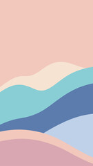 Obraz premium Serene abstract landscape vector art with soft pastel hues for modern design projects