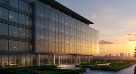 Obraz premium Modern Office and Residential Building Exteriors with Contemporary Architecture