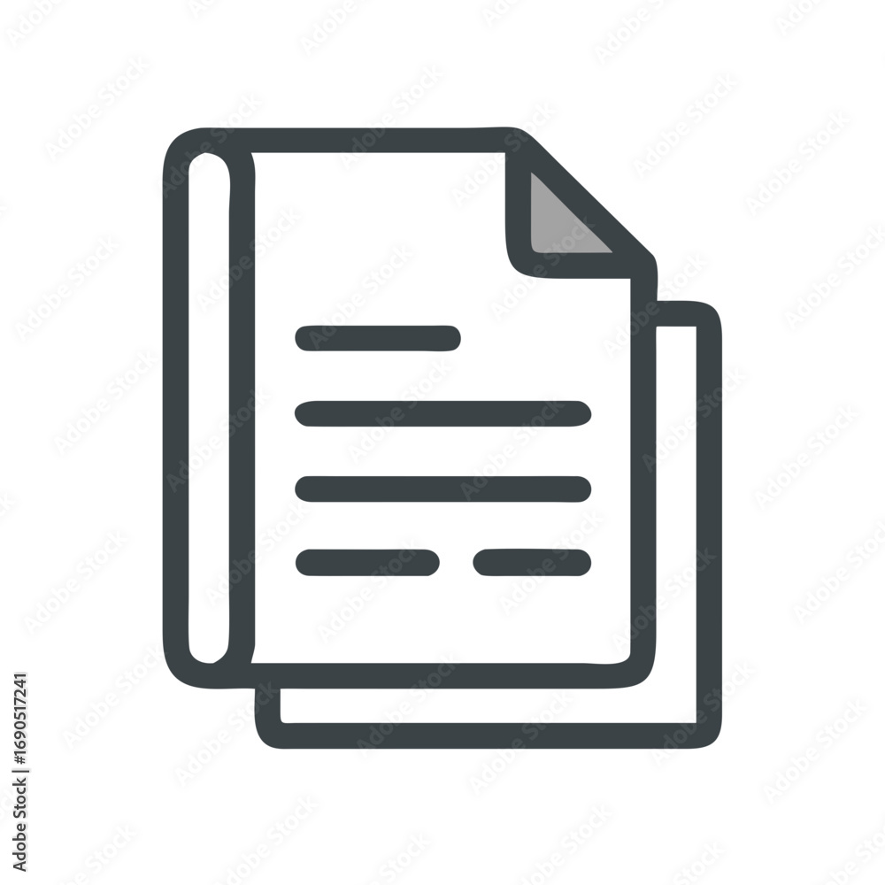 Poster document file icon vector illustration for business report and data analysis design presentation and