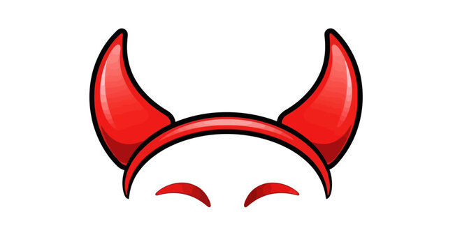 Red Devil Horns and Eyes Costume Accessory.