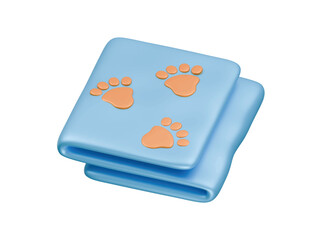 pet towel icon 3d illustration render