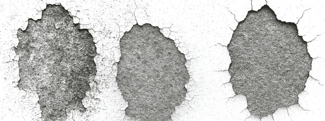 Black splatter spots with messy ink blot textured background