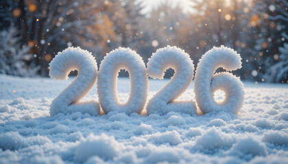 2026 Written in Snow – Winter Background
