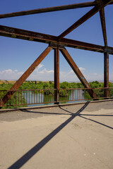 Genc bridge on Bingol road built on Murat river in Turkey