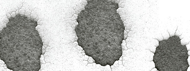 Organic ink blot texture with grainy black splatter design