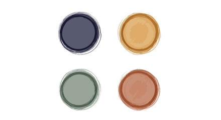 Watercolor circles in earthy tones creating a calming and minimalist design element perfect for branding