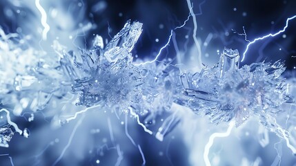 Electric Crystal Fracture with Lightning Essence, Slow-Motion Light Burst